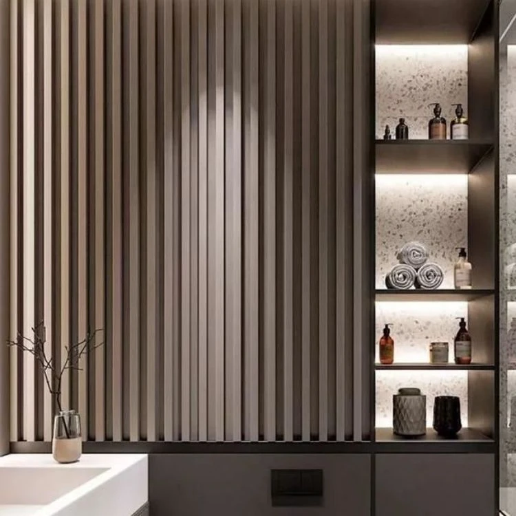 application of wood veneer wall panel 2